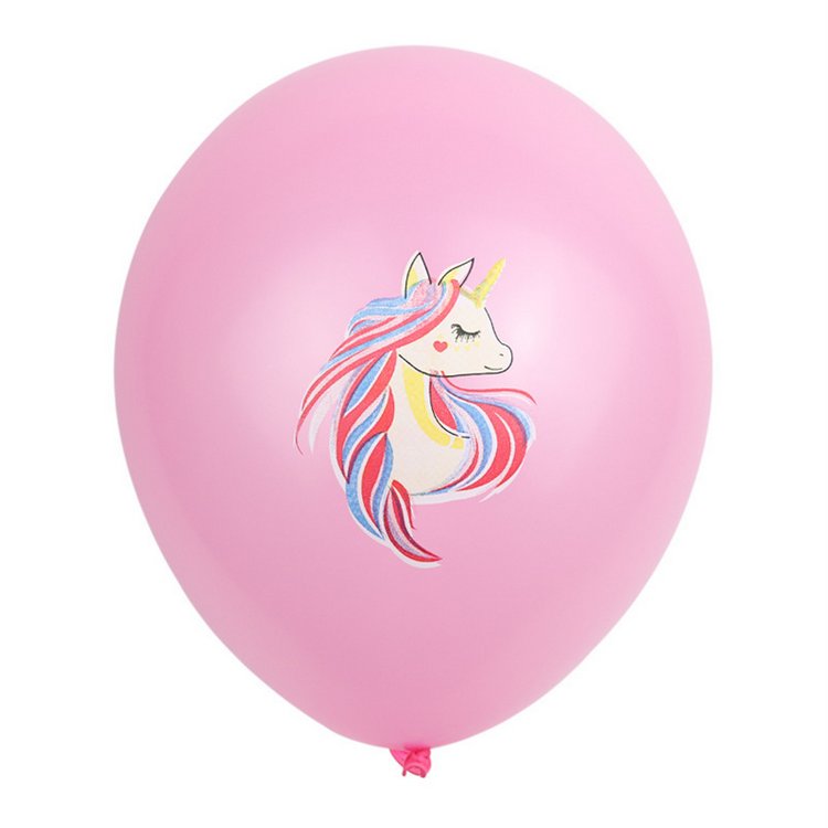 Unicorn Balloons for Girls Kids 10 inch Round Latex Balloons with Unicorn Pony Printed Birthday Party Supplies Decorations