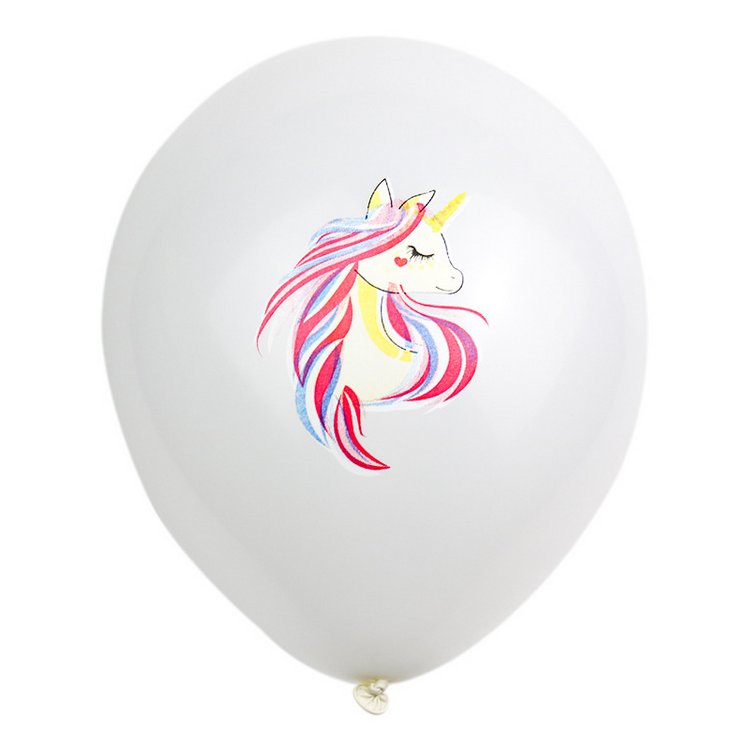 Unicorn Balloons for Girls Kids 12 inch Round Latex Balloons with Unicorn Pony Printed Birthday Party Supplies Decorations