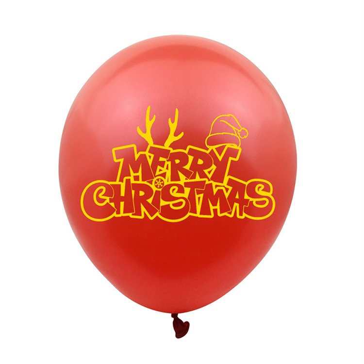 "Merry Christmas" Balloons 10 inch Round Helium Latex Balloons Printed Xmas Party Supplies Decorations