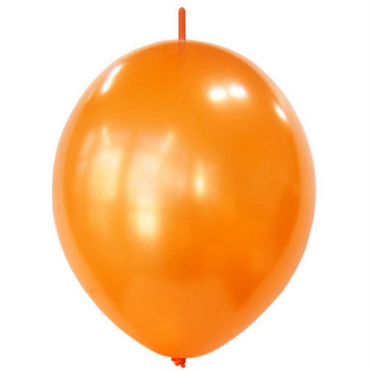 Orange Link-O-Loon Balloons 12inch 3.5g Quick Link Round Latex Balloons Needle Tail Birthday Wedding Party Supplies