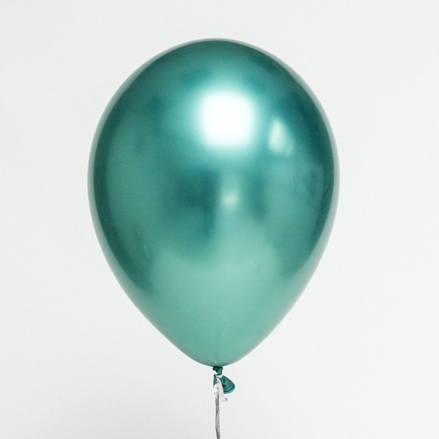 Round Metallic Chrome Balloons 12inch 2.8g Plain Green Latex Balloons Birthday Wedding Party Supplies Decorations