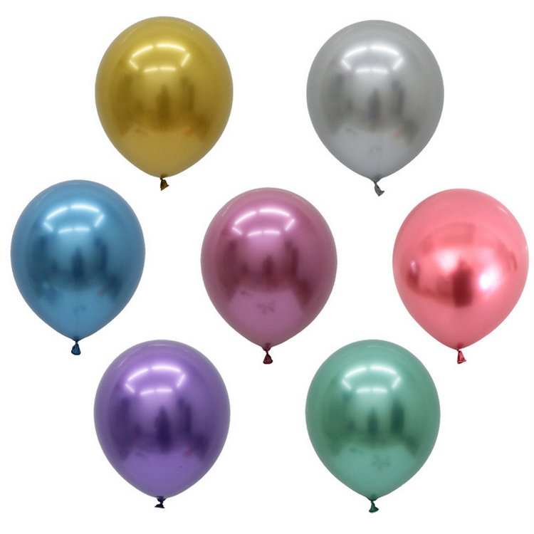 Small Helium Latex Balloons 5inch Plain Metallic Chrome Balloons Birthday Wedding Party Supplies Decorations