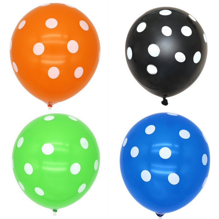 Polka Dot Latex Balloons Full Printed 12 inch Round Inflated Balloons Birthday Wedding Party Supplies Decorations