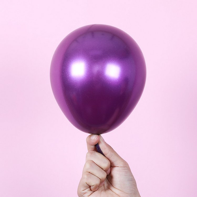 Small Helium Latex Balloons 5inch Plain Purple Metallic Chrome Balloons Birthday Wedding Party Supplies Decorations