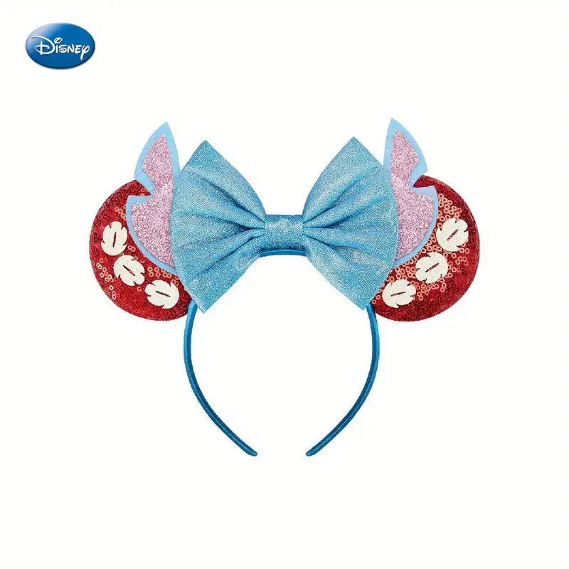 Disney Minnie Earrings Headband Sequins Mouse Earrings Headband Princess Party Gift YT8465