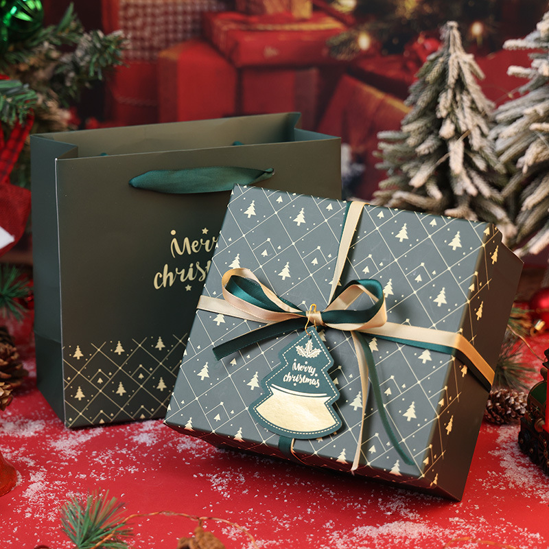 Christmas Gift Box Set (Flip Santa Packaging Box + Gift Bag) YT8416