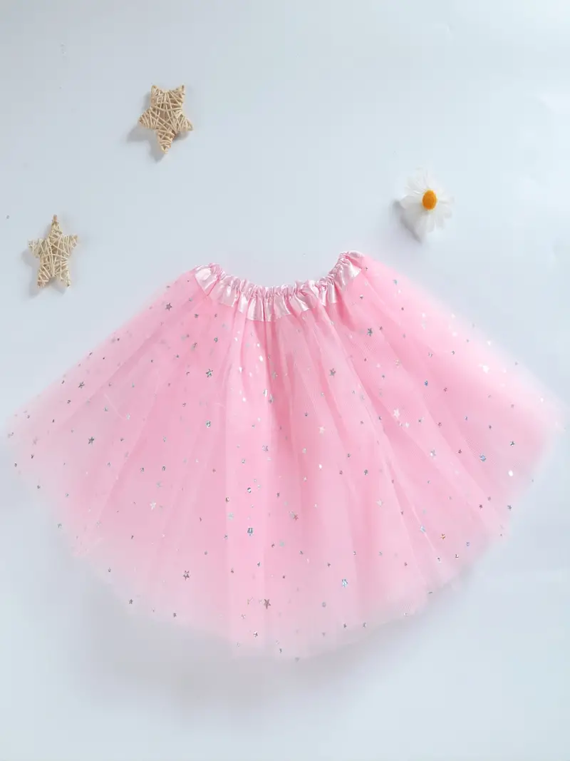 Baby Girls Princess Sequins Star Tulle Tutu Skirt YT7785